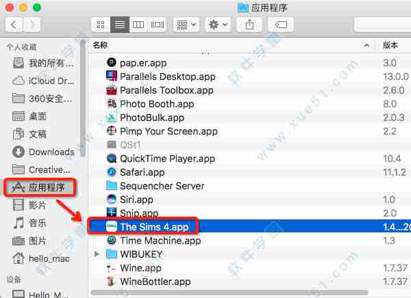 5找到【the sims 4.app】